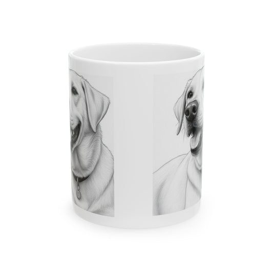 Custom Dog Portrait Ceramic Mug – Perfect Gift for Dog Lovers