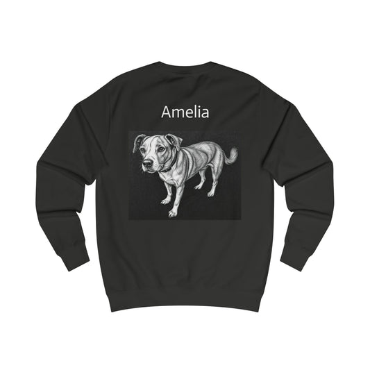 Amelia - Dog Lover's Unisex Sweatshirt, Cozy Pet Art Apparel, Gift for Dog Parents, Casual Wear, Everyday Comfort, Animal Art Clothing