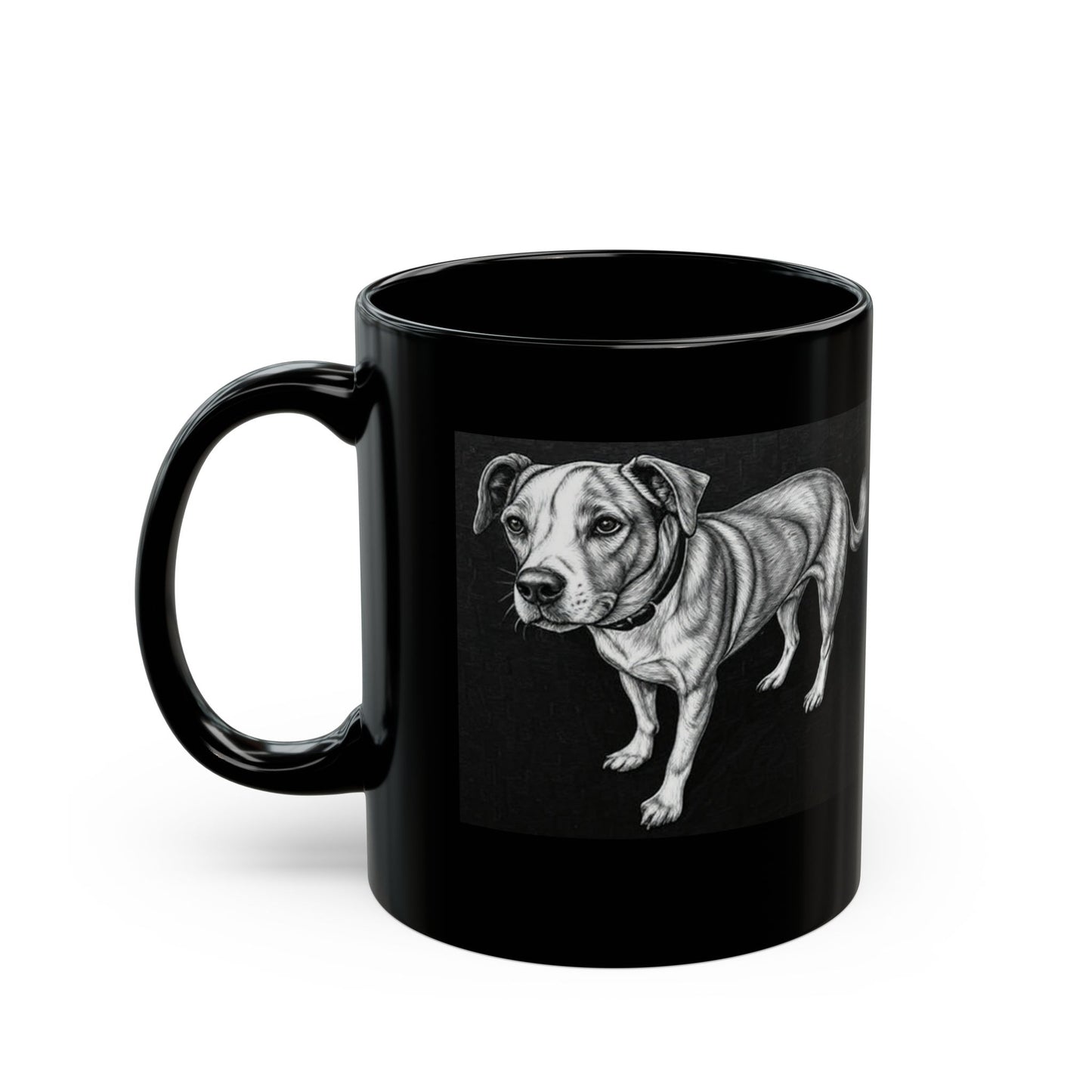 Amelia - Custom Pet Lover Mug, Black Mug for Dog Owners, Personalized Coffee Cup, Perfect Gift for Dog Lovers, Animal Rescue Fundraising