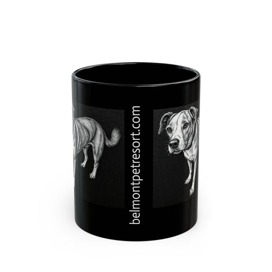 Amelia - Custom Pet Lover Mug, Black Mug for Dog Owners, Personalized Coffee Cup, Perfect Gift for Dog Lovers, Animal Rescue Fundraising