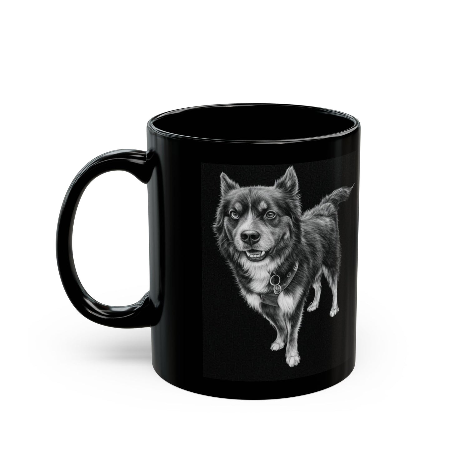 Ozzie - Custom Pet Lover Mug, Black Mug for Dog Owners, Personalized Coffee Cup, Perfect Gift for Dog Lovers, Animal Rescue Fundraising