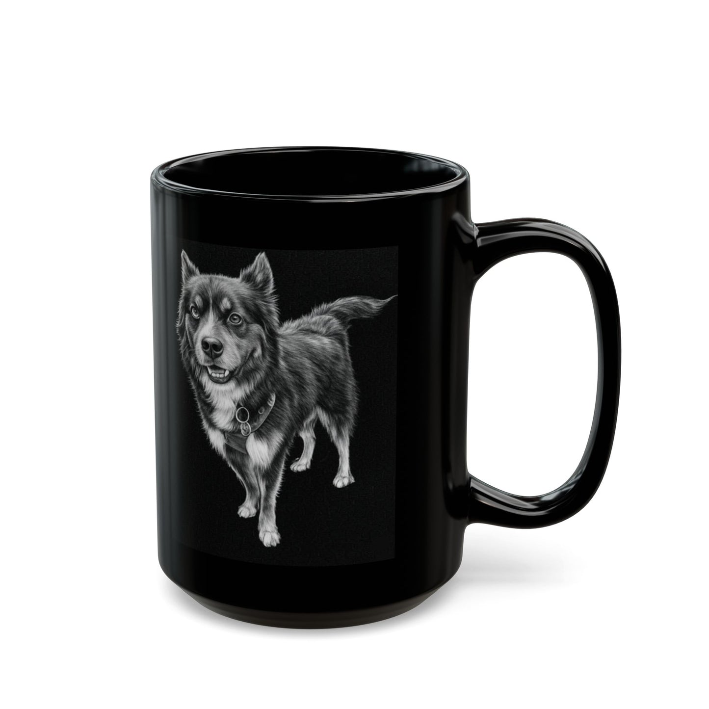 Ozzie - Custom Pet Lover Mug, Black Mug for Dog Owners, Personalized Coffee Cup, Perfect Gift for Dog Lovers, Animal Rescue Fundraising