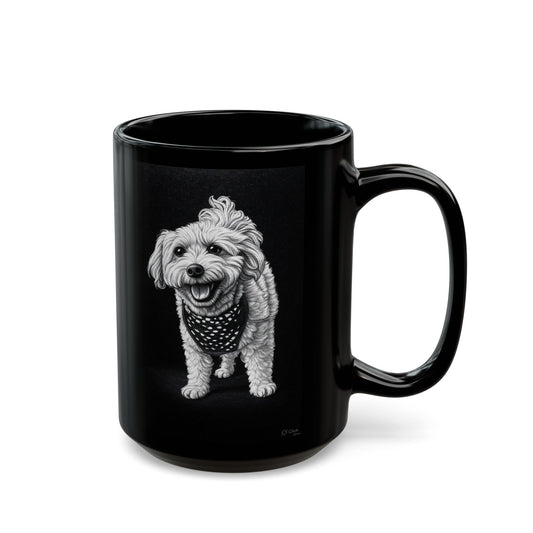 Buggs - Custom Pet Lover Mug, Black Mug for Dog Owners, Personalized Coffee Cup, Perfect Gift for Dog Lovers, Animal Rescue Fundraising