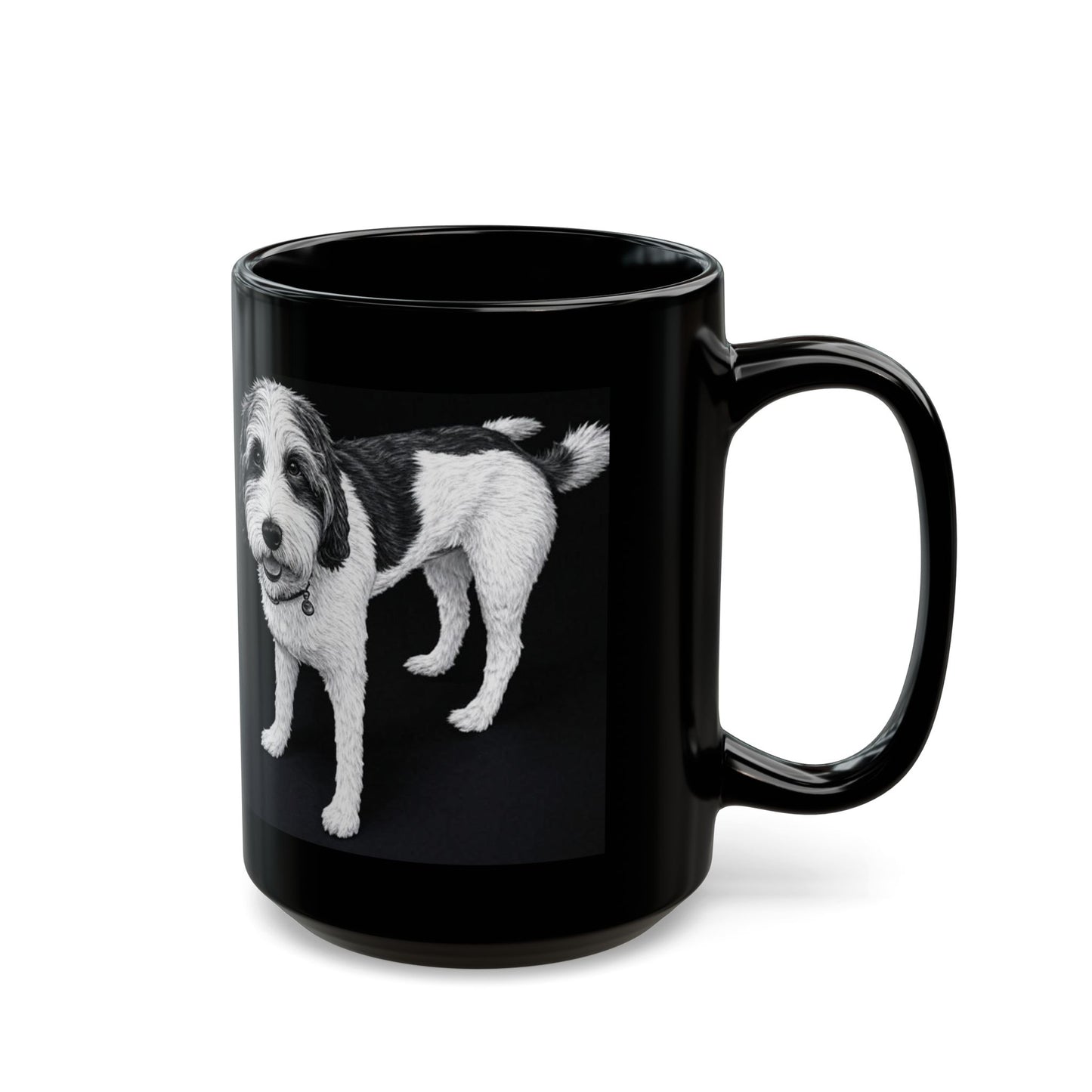 Harry - Custom Pet Lover Mug, Black Mug for Dog Owners, Personalized Coffee Cup, Perfect Gift for Dog Lovers, Animal Rescue Fundraising