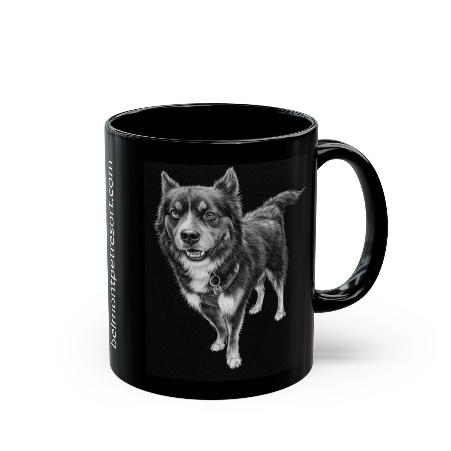 Ozzie - Custom Pet Lover Mug, Black Mug for Dog Owners, Personalized Coffee Cup, Perfect Gift for Dog Lovers, Animal Rescue Fundraising