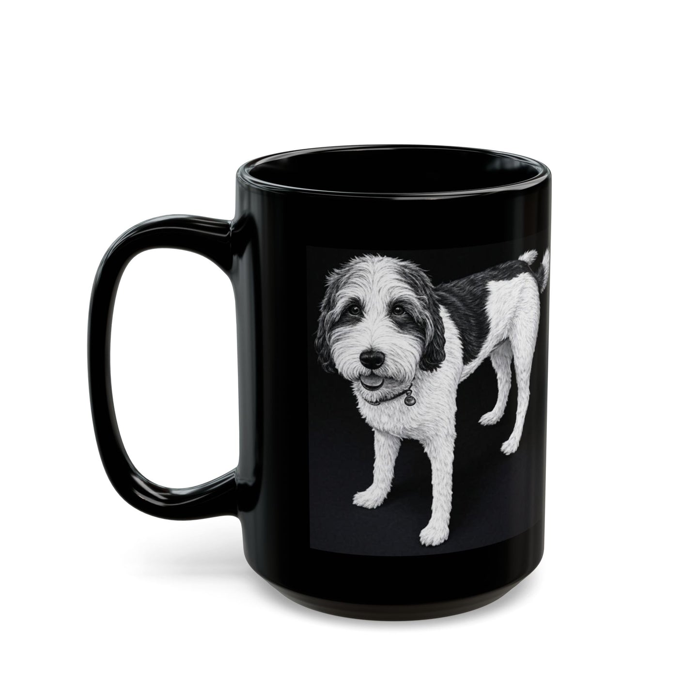 Harry - Custom Pet Lover Mug, Black Mug for Dog Owners, Personalized Coffee Cup, Perfect Gift for Dog Lovers, Animal Rescue Fundraising