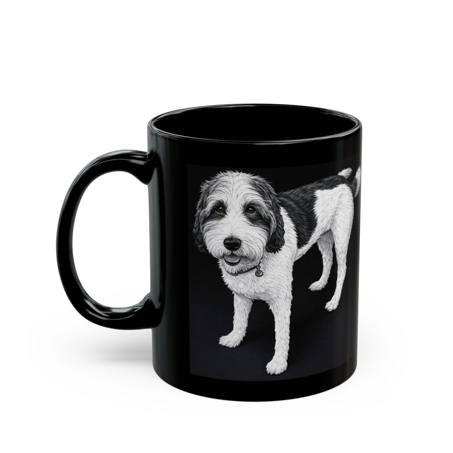 Harry - Custom Pet Lover Mug, Black Mug for Dog Owners, Personalized Coffee Cup, Perfect Gift for Dog Lovers, Animal Rescue Fundraising