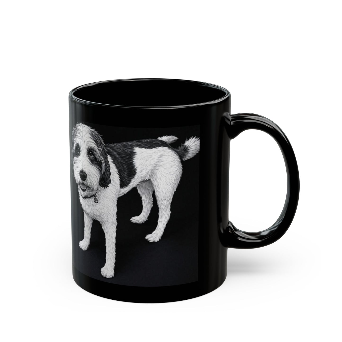 Harry - Custom Pet Lover Mug, Black Mug for Dog Owners, Personalized Coffee Cup, Perfect Gift for Dog Lovers, Animal Rescue Fundraising