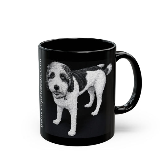 Harry - Custom Pet Lover Mug, Black Mug for Dog Owners, Personalized Coffee Cup, Perfect Gift for Dog Lovers, Animal Rescue Fundraising