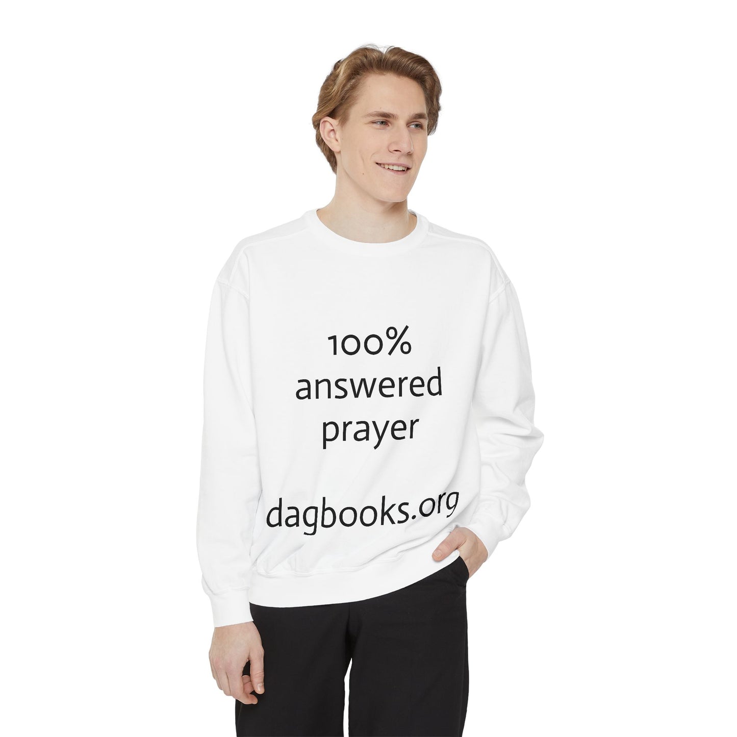 Dag Books - Unisex Prayer and Pet-Inspired Sweatshirt, Faith Apparel, Dog Lover Gift, Cozy Casual Wear, Unique Sweatshirt, Everyday Comfort